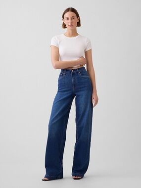 GAP Women’s Dark Blue Wide-Leg Jeans
